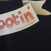 Load image into Gallery viewer, Early 00&#39;s LINE DANCING &quot;Boot Scootin&#39;&quot; Cowboy Boots Hat Souvenir Novelty Spellout Graphic T-Shirt
