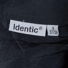 Load image into Gallery viewer, Early 00's Identic Tribal Goth Y2K Tattoo Embroidered Motif Black Short Sleeve Polyester Shirt
