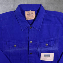 Load image into Gallery viewer, Vintage Iron Hammer Jeanswear Blue Cotton Button Workwear Trucker Jacket
