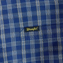 Load image into Gallery viewer, Vintage WRANGLER Classic Blue Plaid Check Short Sleeve Cotton Shirt
