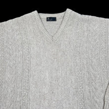 Load image into Gallery viewer, Early 00’s BHS Grandad Patterned V-Neck Knit Sweater Jumper
