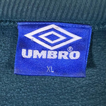 Load image into Gallery viewer, Vintage Umbro Embroidered Big Logo Spellout Faded Green Crewneck Sweatshirt
