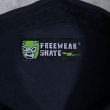 Load image into Gallery viewer, Early 00&#39;s Freewear Skate Gothic Y2K Tribal Dragon Graphic Black Short Sleeve Shirt
