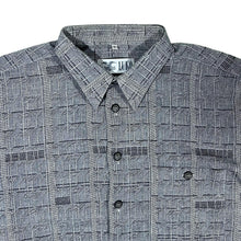 Load image into Gallery viewer, Vintage 90's Luko Abstract Patterned Grey Cotton Viscose Short Sleeve Shirt
