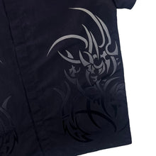 Load image into Gallery viewer, Early 00&#39;s Casa Blanca Gothic Y2K Tribal Graphic Black Short Sleeve Shirt
