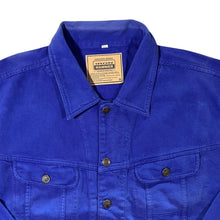 Load image into Gallery viewer, Vintage Iron Hammer Blue Worker Chore Cotton Button Trucker Jacket
