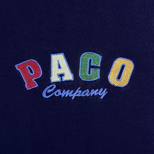 Load image into Gallery viewer, Vintage Paco Company Embroidered Logo Spellout Navy Blue Crewneck Sweatshirt
