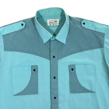 Load image into Gallery viewer, Vintage DADI Turquoise Western Cowboy Style Short Sleeve Shirt
