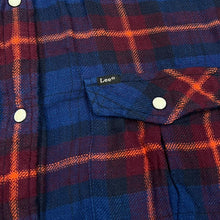 Load image into Gallery viewer, LEE Western Plaid Check Pearl Snap Popper Button Long Sleeve Flannel Cotton Shirt

