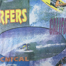 Load image into Gallery viewer, Vintage 90's Crazy Cotton Surfer All-Over Print Colour Block Short Sleeve T-Shirt
