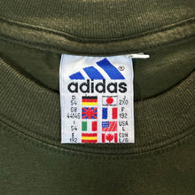 Load image into Gallery viewer, Vintage ADIDAS Three Stripe Embroidered Mini Logo Green Short Sleeve T-Shirt
