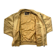 Load image into Gallery viewer, Vintage 90&#39;s REPORTAGE R.G.A. Classic Brown Tan Faux Suede Leather Bomber Jacket
