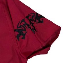 Load image into Gallery viewer, Early 00&#39;s C&amp;A Red Gothic Y2K Tribal Embroidered Short Sleeve Shirt
