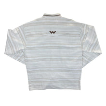 Load image into Gallery viewer, Vintage Shooter Cowboy Western Cream Striped Line Cotton Long Sleeve Shirt
