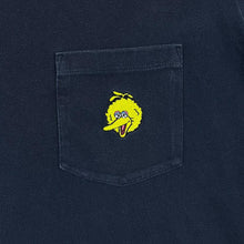 Load image into Gallery viewer, UNIQLO x SESAME STREET KAWS Big Bird Embroidered Pocket Navy Blue T-Shirt
