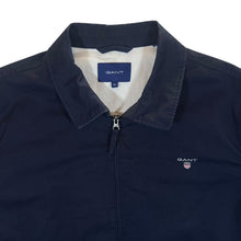 Load image into Gallery viewer, GANT Classic Basic Navy Blue Mini Logo Windbreaker Zip Bomber Jacket
