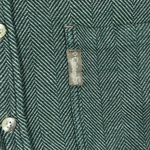 Load image into Gallery viewer, Vintage 90&#39;s COLUMBIA Green Subtle Patterned Striped Long Sleeve Flannel Button-Up Shirt

