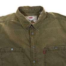 Load image into Gallery viewer, Vintage Levi&#39;s Khaki Green Long Sleeve Button-Up Heavy Cotton Shirt
