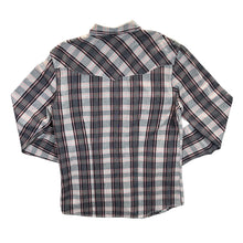 Load image into Gallery viewer, Wrangler &quot;Slim Fit&quot; Cowboy Western Plaid Check Popper Long Sleeve Shirt
