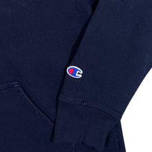 Load image into Gallery viewer, Champion Classic Navy Blue Embroidered Mini Logo Zip Hoodie
