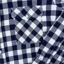 Load image into Gallery viewer, Vintage Friendship Black White Plaid Check Long Sleeve Cotton Flannel Shirt
