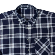 Load image into Gallery viewer, Vintage Black White Plaid Check Long Sleeve Cotton Flannel Shirt
