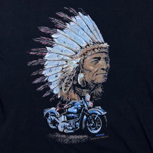 Load image into Gallery viewer, Atlas For Men Native American Biker Graphic Black Short Sleeve T-Shirt
