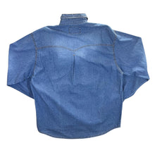 Load image into Gallery viewer, Vintage Stockerpoint Cowboy Western Blue Denim Popper Long Sleeve Shirt
