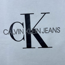 Load image into Gallery viewer, Calvin Klein CK Jeans Big Logo Spellout Graphic Off-White Crewneck Sweatshirt
