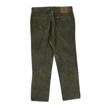 Load image into Gallery viewer, Vintage POLO JEANS CO. Ralph Lauren &quot;Saturday Jean&quot; Green Corduroy Cord Straight Leg Trousers
