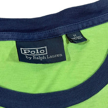 Load image into Gallery viewer, Early 00&#39;s POLO RALPH LAUREN Classic Embroidered Mini Logo Green Ringer T-Shirt
