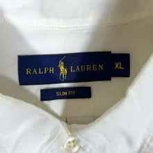 Load image into Gallery viewer, RALPH LAUREN &quot;Slim Fit&quot; Classic White Cotton Long Sleeve Button-Up Shirt
