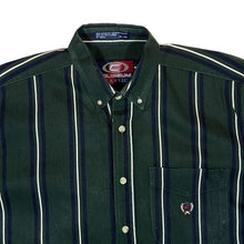 Load image into Gallery viewer, Vintage COLISEUM CLASSIC Multi Striped Green Short Sleeve Cotton Button-Up Shirt

