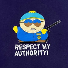 Load image into Gallery viewer, Vintage SOUTH PARK (2000) "Respect My Authority!" Cartman Character Spellout TV Show Graphic T-Shirt
