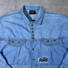 Load image into Gallery viewer, Vintage Eagle Active Life Cowboy Western Blue Denim Cotton Long Sleeve Shirt
