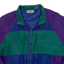 Load image into Gallery viewer, Vintage 90’s ROBERT STOCK Colour Block Festival Silk Lightweight Windbreaker Jacket
