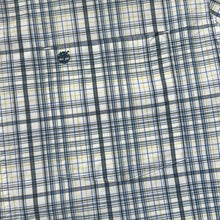 Load image into Gallery viewer, Vintage TIMBERLAND Blue White Yellow Plaid Check Short Sleeve Cotton Shirt
