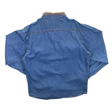Load image into Gallery viewer, Vintage Forbidden Cowboy Western Panel Blue Denim Long Sleeve Shirt
