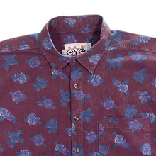 Load image into Gallery viewer, Vintage 90's Red Eye By Marc Daniels Floral Rose Patterned Cotton Long Sleeve Shirt
