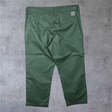 Load image into Gallery viewer, Carhartt "Dallas Pant" Green Camo Trim Relaxed Straight Chino Cropped Trousers
