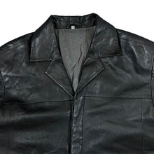 Load image into Gallery viewer, Vintage JONATHAN ADAMS Classic Black Genuine Real Leather Blazer Jacket
