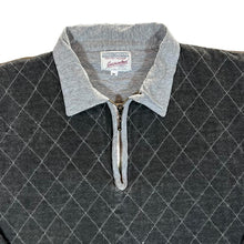Load image into Gallery viewer, Vintage Used Company Quilted Effect 1/4 Zip Collared Polo Shirt Sweatshirt
