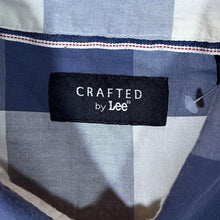 Load image into Gallery viewer, Crafted By Lee Blue White Plaid Check Long Sleeve Cotton Shirt
