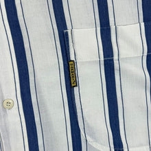 Load image into Gallery viewer, Vintage ARMANI JEANS Classic Blue White Striped Short Sleeve Shirt
