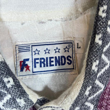 Load image into Gallery viewer, Vintage 90&#39;s FRIENDS Multi Striped Aztec Patterned Long Sleeve Flannel Shirt
