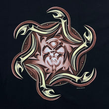 Load image into Gallery viewer, Vintage SPIRAL DIRECT Gothic Tribal Biker Motif Graphic Short Sleeve T-Shirt

