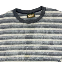 Load image into Gallery viewer, Vintage 90&#39;s RAGZ Made In USA Sun Bleached Grey Beige Striped Long Sleeve T-Shirt
