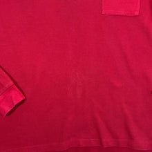 Load image into Gallery viewer, Early 00&#39;s CHARLES TYRWHITT Red Green Colour Block Long Sleeve Polo Shirt
