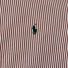 Load image into Gallery viewer, Vintage POLO RALPH LAUREN Orange White Striped Mini Logo Long Sleeve Button-Up Cotton Shirt
