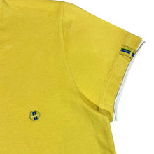 Load image into Gallery viewer, Early 00&#39;s KICKERS Classic Mini Logo Yellow V-Neck Cotton T-Shirt

